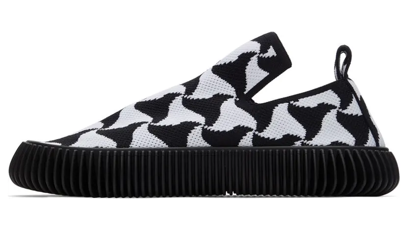 Bottega Veneta Black & White Ripple Sneakers (690123 V1NW) (3)