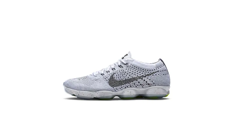 Nike Flyknit Zoom Agility White Wolf Grey (W) White/Wolf Grey-Black-Metallic Cool Grey (698616-100)