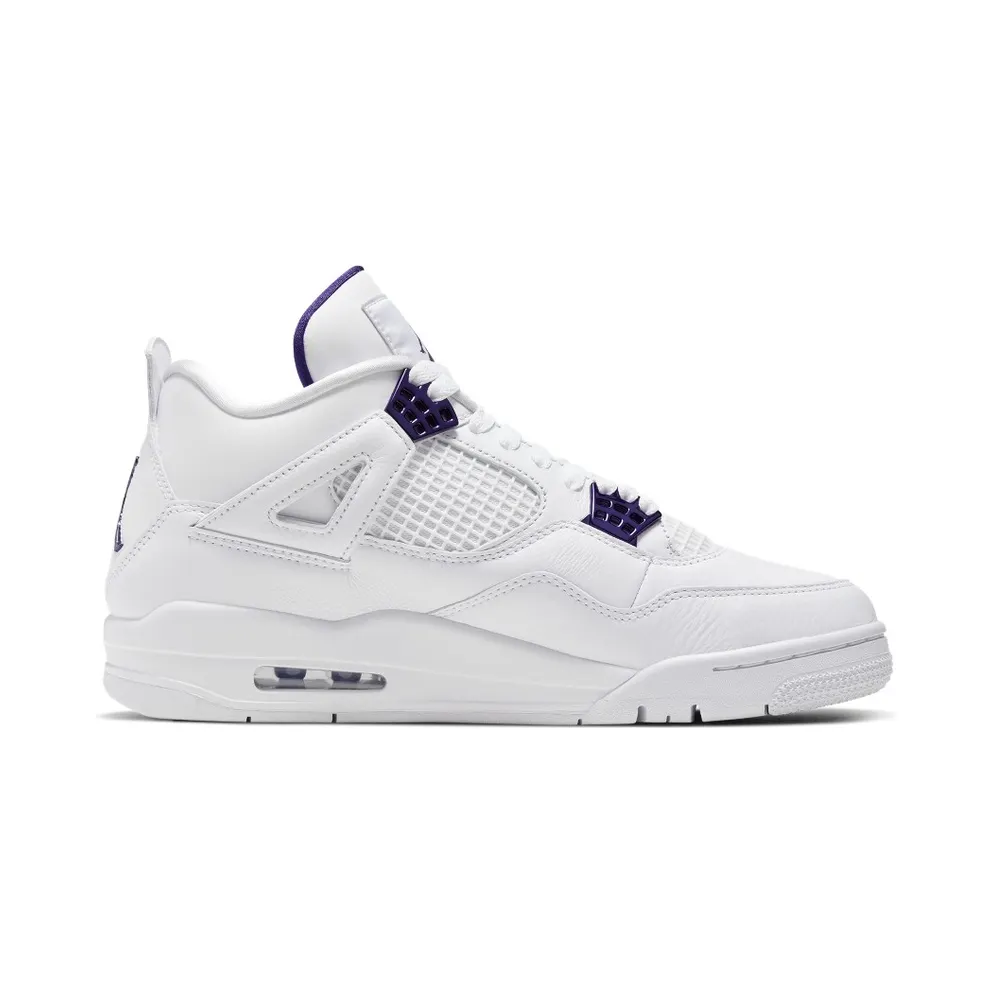 Jordan 4 Retro Metallic Purple White/Metallic Silver-Court Purple (CT8527-115)