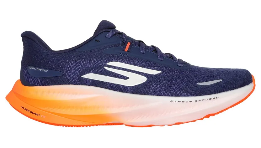 Skechers Aero Spark Sneaker Marine/Oranje