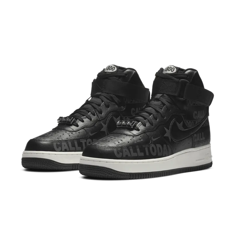 Nike Air Force 1 High Toll Free Black/Black-Sail-Vast Grey (CU1414-001)