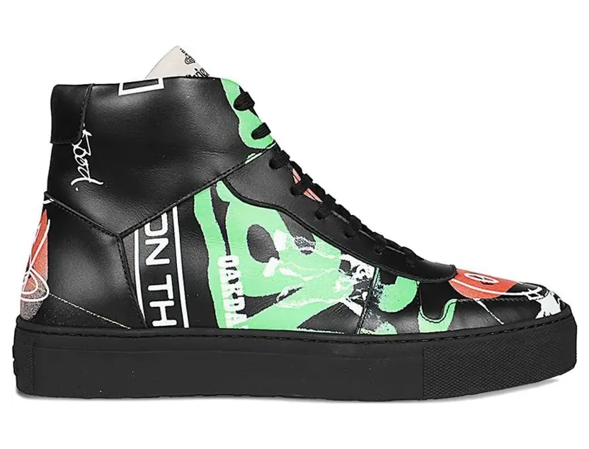 Vivienne Westwood High-Top-Sneakers aus Leder “Black” (75010047ML004R)