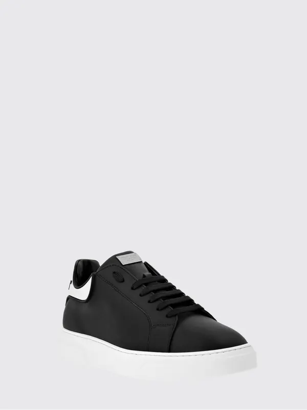 Philipp plein Big Bang Skull Low-Top Sneakers in Smooth Leather with Logo White 1 (UABSUSC0347PLE075N0201)