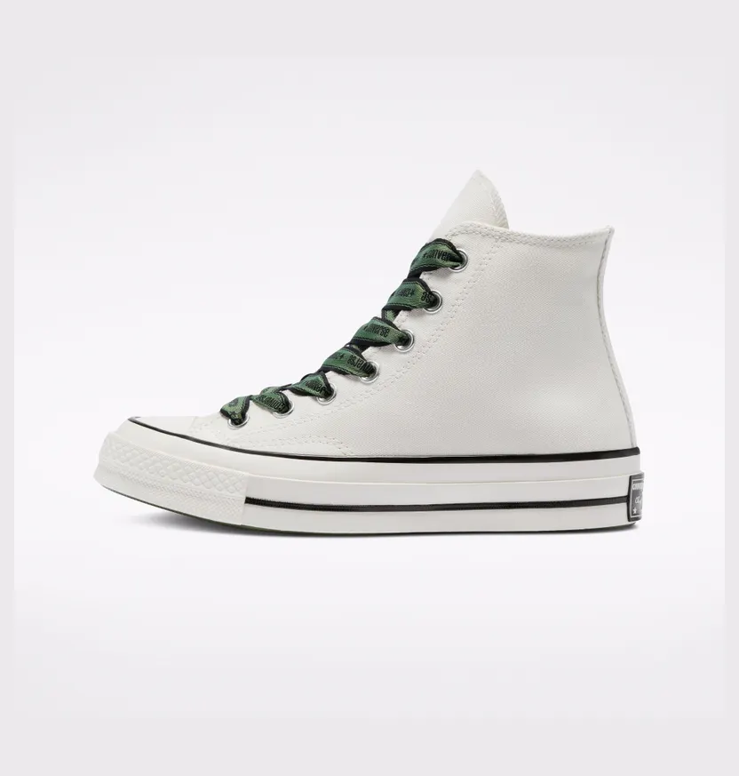 Converse Chuck 70 Wordmark Ribbon Laces Egret/treeline/zwart