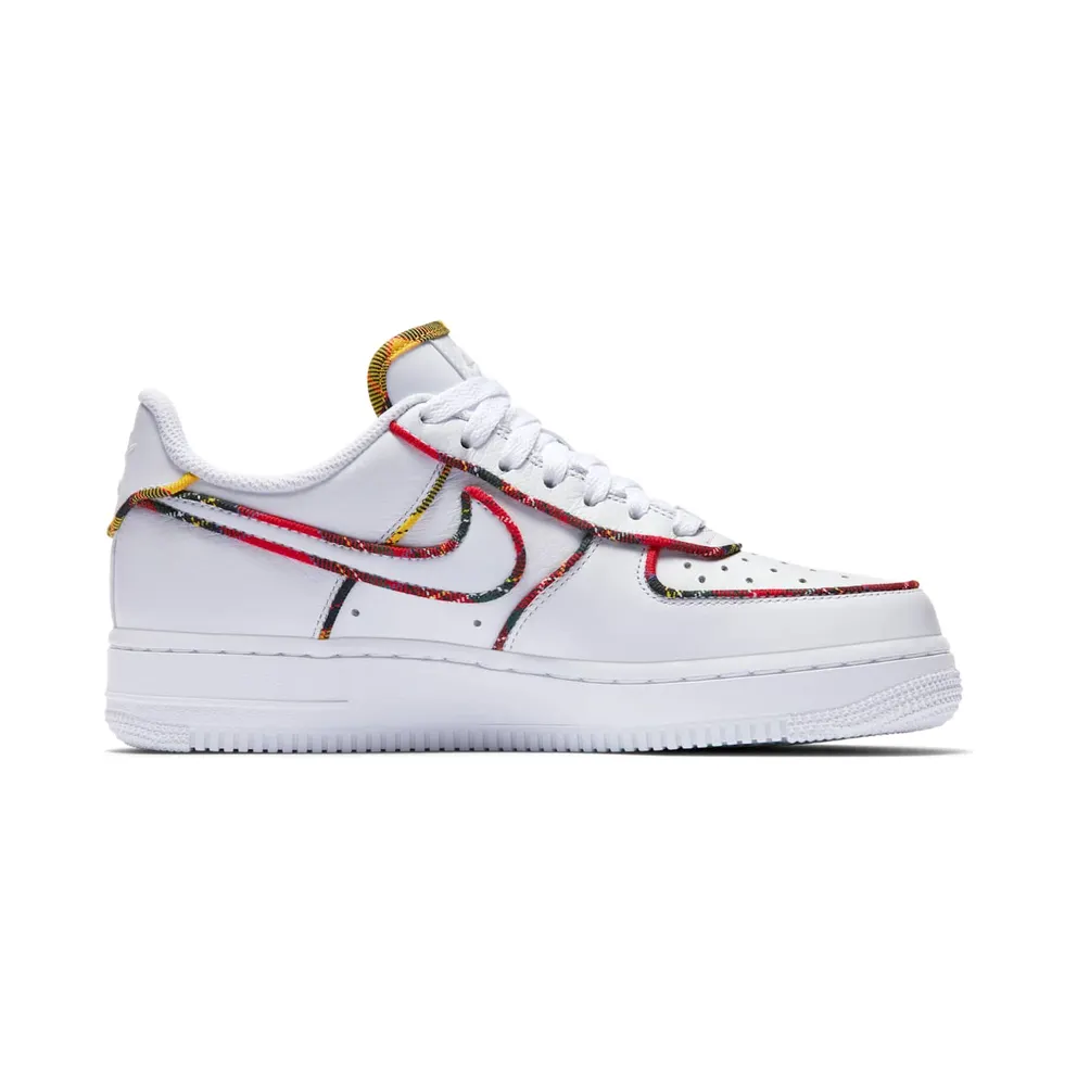 Nike Air Force 1 Low Tartan White (W) White/University Red-Amarillo (AV8218-100)