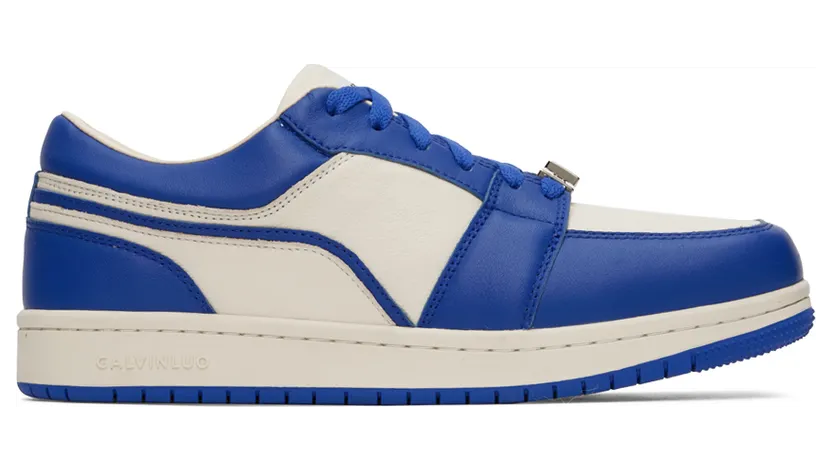 CALVINLUO Blue Square Toe Sneakers (CLFM22127)