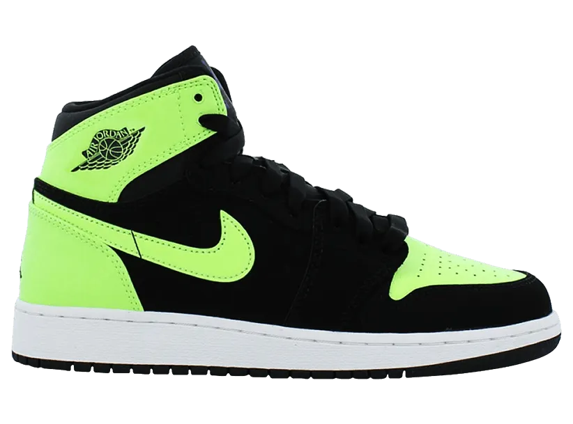 Air Jordan 1 Retro High’Ghost Green’ GG Black/Ghost Green-White-Ultraviolet (332148-003)