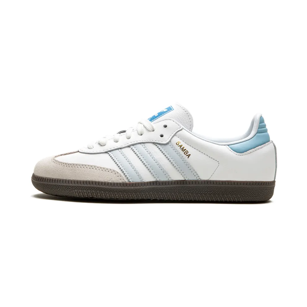 Adidas Samba OG Core White / Halo Blue / Gum (ID2055)