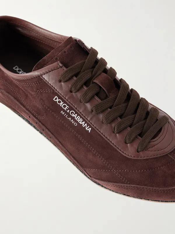 Dolce&Gabbana Leather-Trimmed Suede Brown (CS2473)