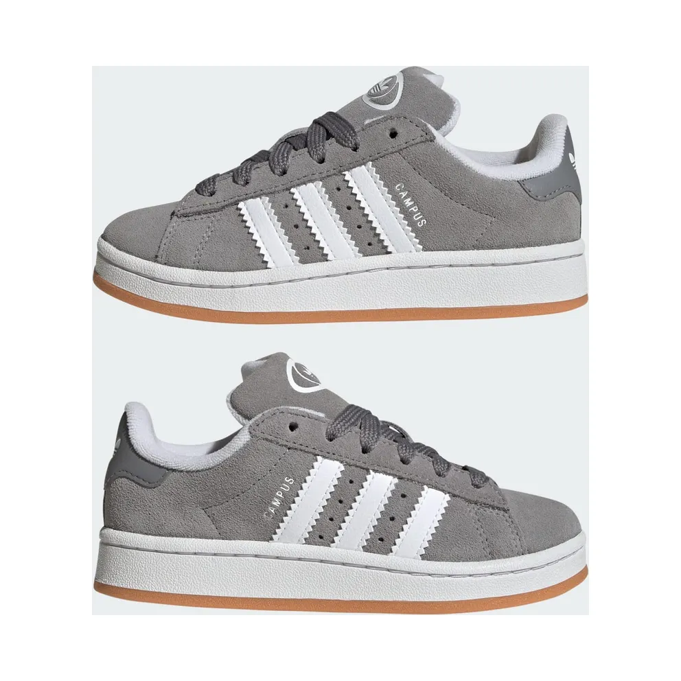 adidas Campus 00s Elastic Lace Kids Grey Three / Cloud White / Gum (JI4330)