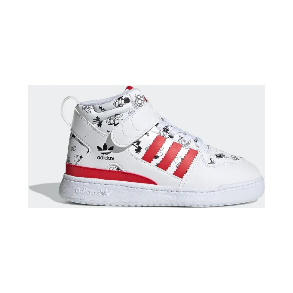 adidas Disney Forum Mid 360 Schuh Cloud White / Vivid Red / Cloud White (GX0838)