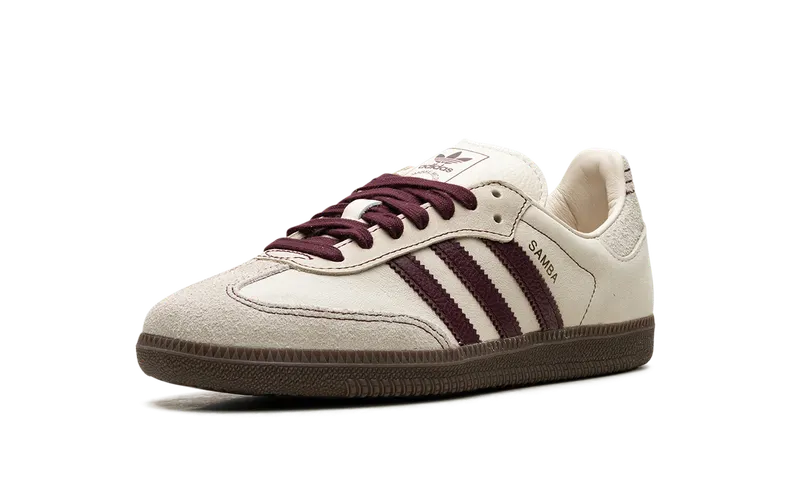 Adidas Samba OG “Wonder White Maroon” (IG1987)