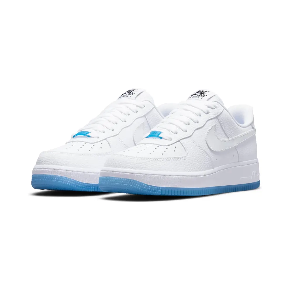 Nike Air Force 1 Low UV Reactive Swoosh (2021) – “White / White / White / University Blue” (DA8301-101)