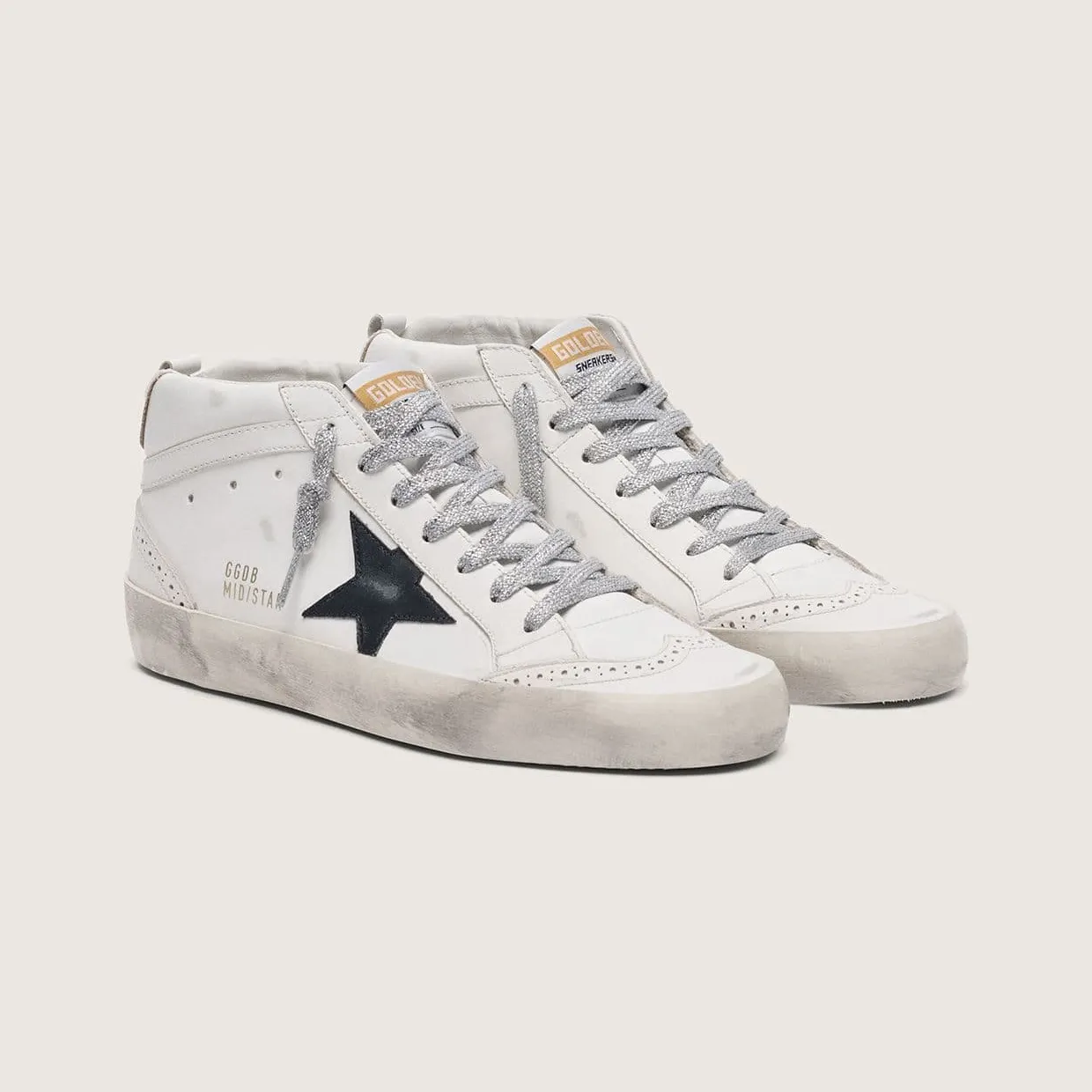 Golden Goose Mid Star With Laminated Heel Tab And Glitter Laces (GWF00122.F001249.10238) (2)