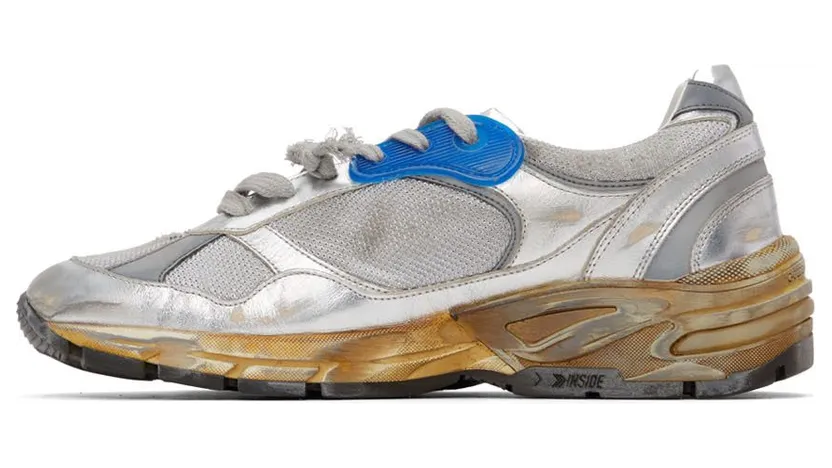 Golden Goose Dad-Star Silver White Blue Grey (GMF00199F00121170137) (3)