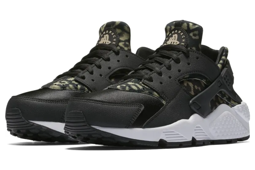 Nike Air Huarache Run Print Leopard Black (W) (725076-007)