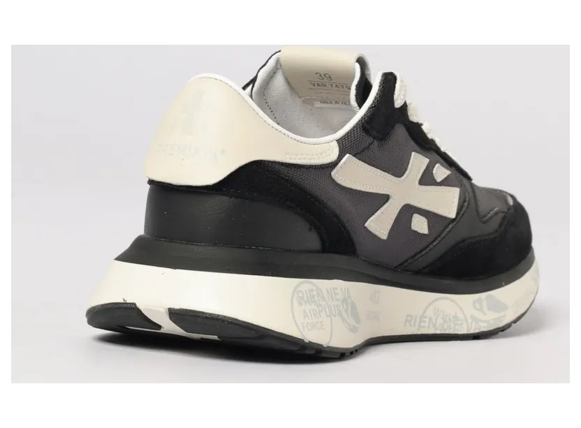 Premiata Lauryn Sneakers in Leather and Mesh Black (LAURYN7479) (2)