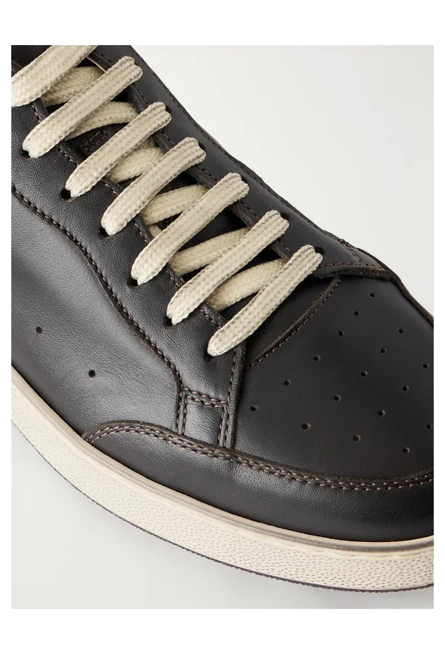 Officine Creative The Answer 005 Leather Sneakers Brown (OCUANSW005-CVCOM00000SKIN6) (5)