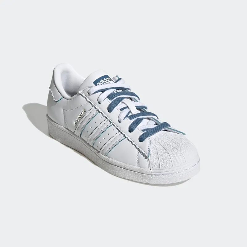 Adidas Superstar Cloud White / Altered Blue / Gold Metallic (GX2012)