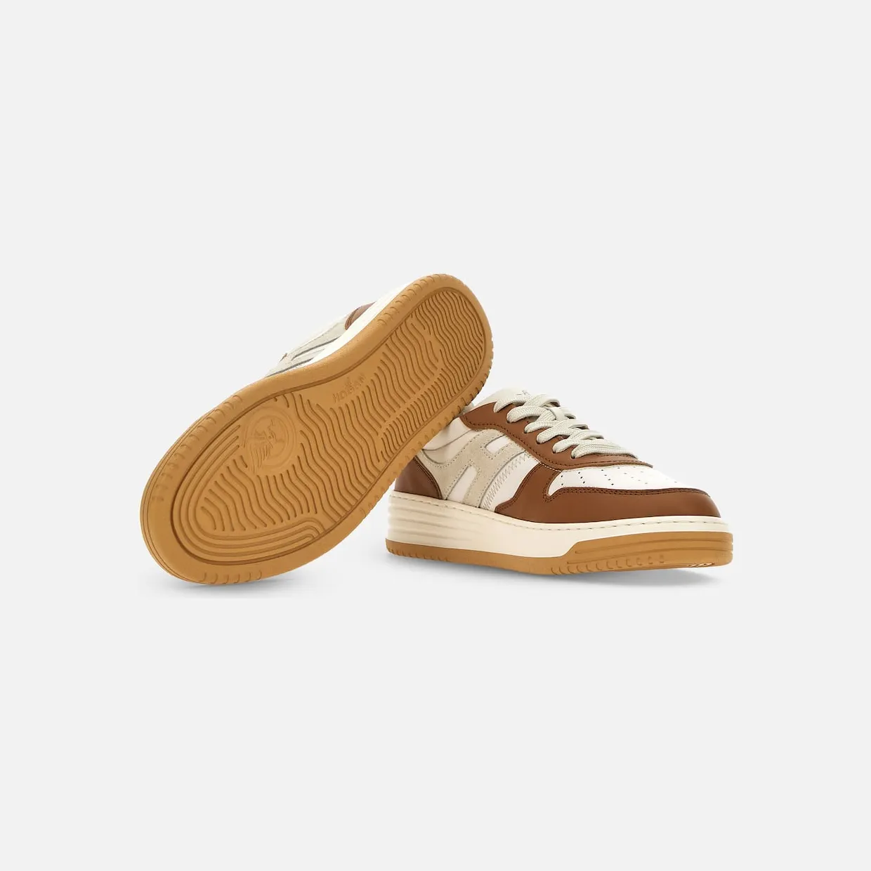 Sneakers Hogan H630 White Grey Brown (HXM6300EU50OIS641J) (4)