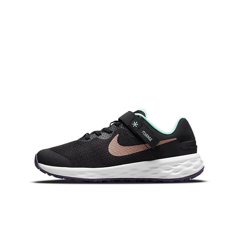 Nike Revolution 6 FlyEase Older Kids’ Easy On/Off Road Running Black 50% Sustainable Materials (DD1113-005)