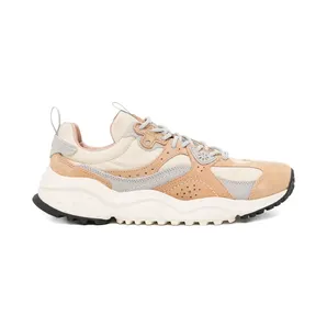 FLOWER MOUNTAIN Geperforeerde sneakers met vlakken – Beige (FM126019)