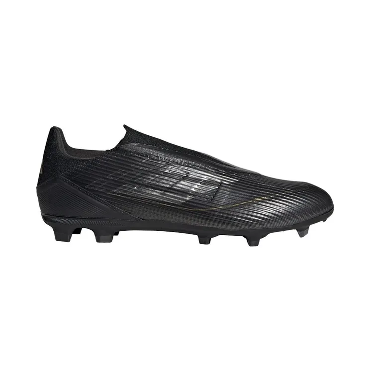 adidas F50 League Laceless Firm/Multi-Ground Core Black Iron Metallic Gold Metallic (IE0609)