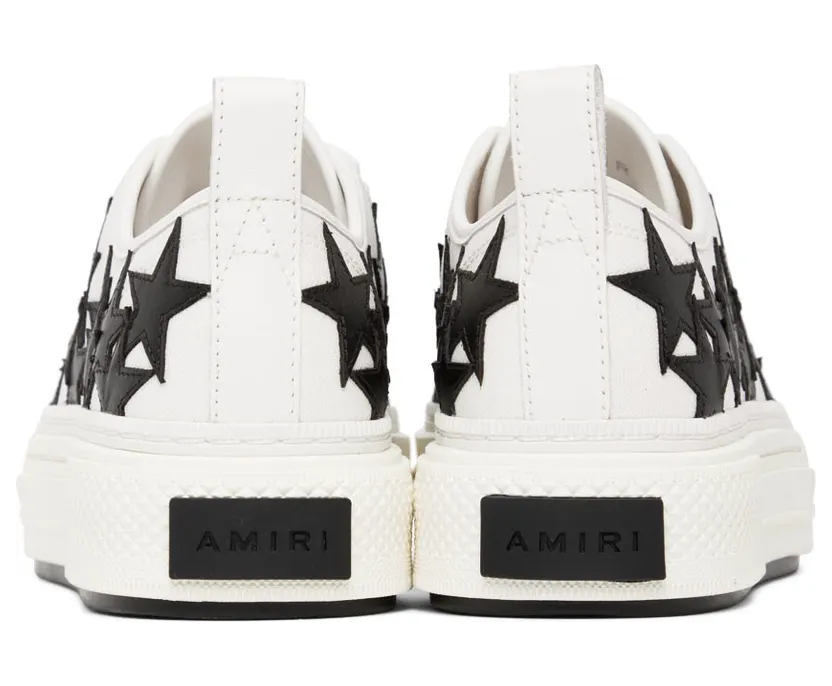 AMIRI White & Black Stars Court Low-Top Sneakers (PF22MFS014-111) (2)