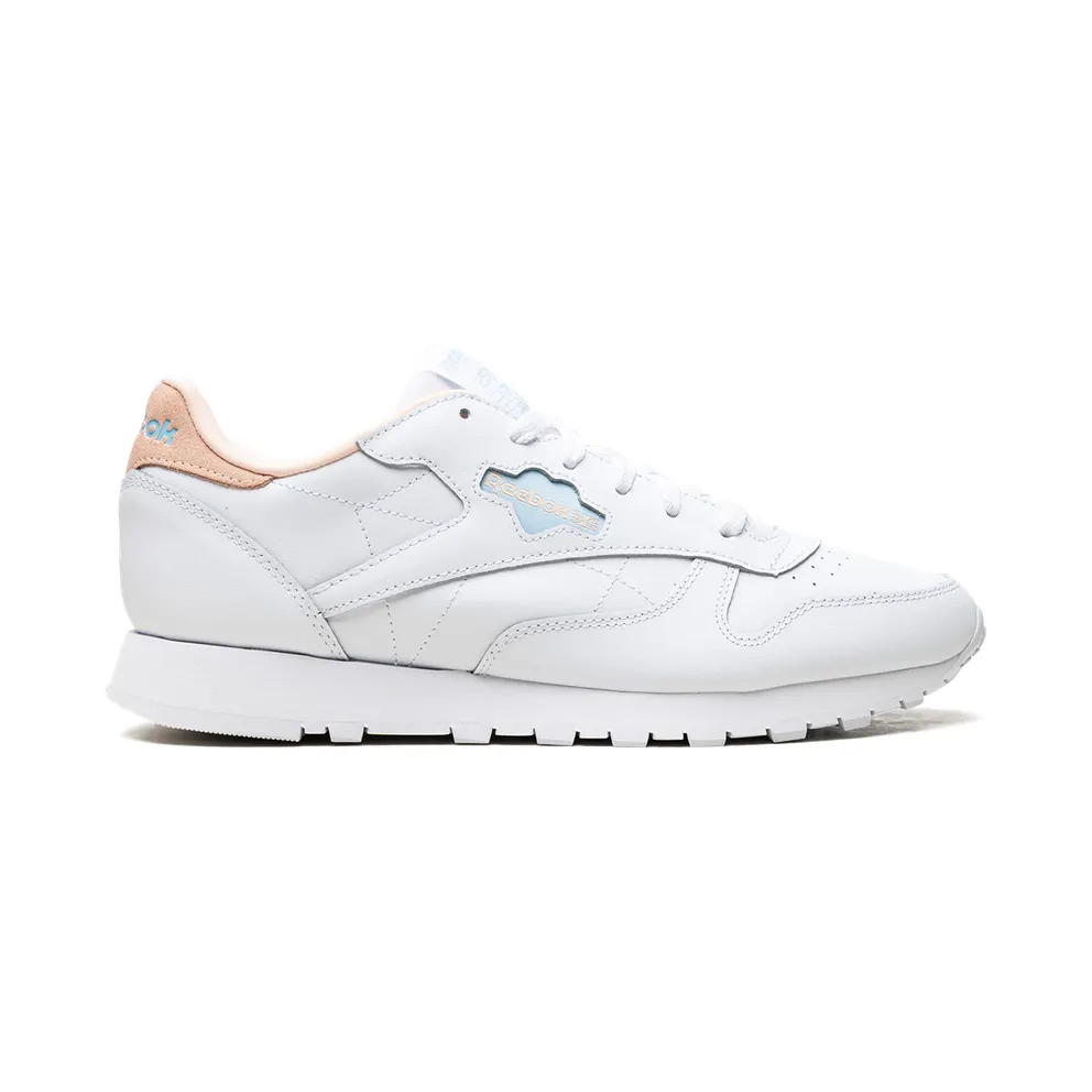 Reebok Classic Leather Shoes Cloud White / Blue Pearl / Aura Orange (GY7184)