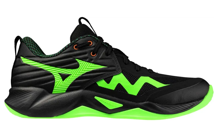 Mizuno Wave Momentum Pro Black Glowing Apple Mandarin Orange (V1GA254049)