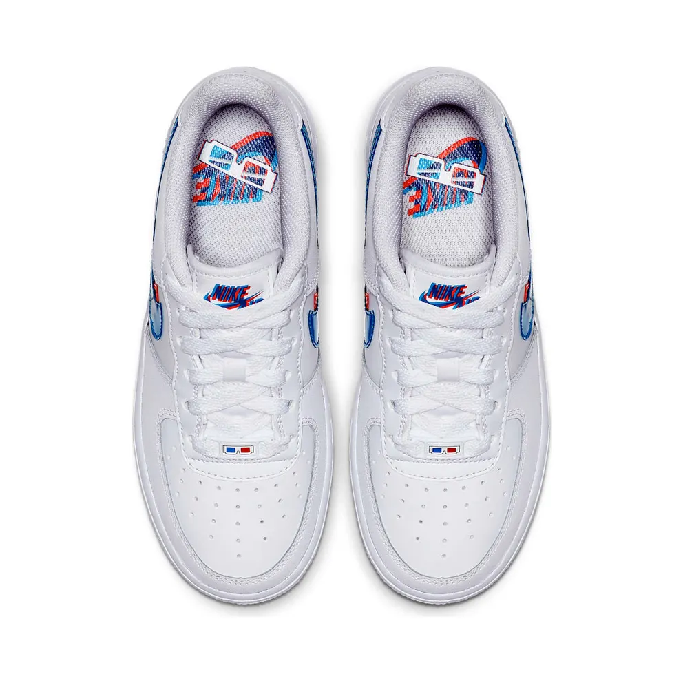 Nike Air Force 1 Low 3D Glasses (GS) White/Bright Crimson-Blue Hero (BV2551-100)