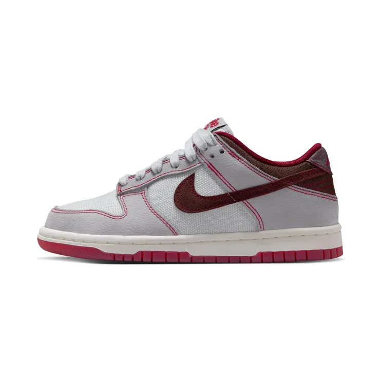 Nike Dunk Low LV8 1 Pure Platinum Team Red Burgundy (IO9743-002)