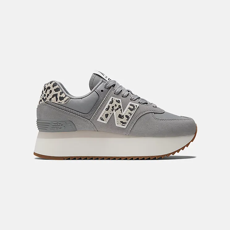 New Balance 574 Plus Shadow Grey Leopard Print (WL574ZDB)