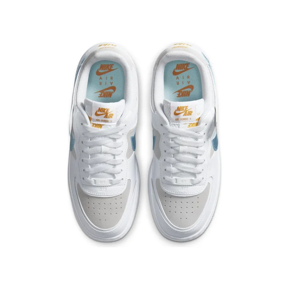 Nike Air Force 1 Shadow White Vast Grey Glacier Ice (W) White/Vast Grey-University Gold-Glacier Ice (DA4286-100)