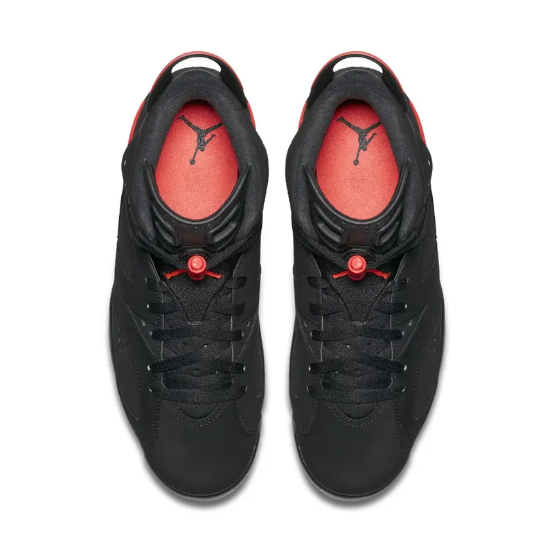 Air Jordan Nike AJ 6 VI Retro Infrared Black (JUMPMAN) (2014) (384664-023)
