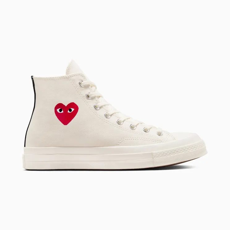 Converse PLAY Comme des Garçons Single Heart Chuck 70 Milk/Red/Black (A08800C)