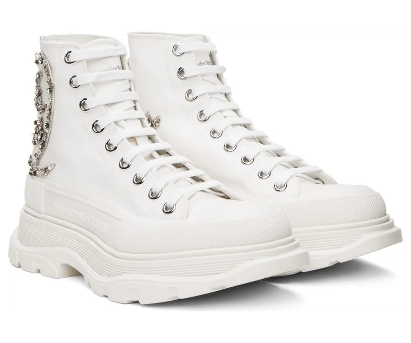 Alexander McQueen White Tread Slick High 9423 WH/OFWH (711112W4TGB) (4)