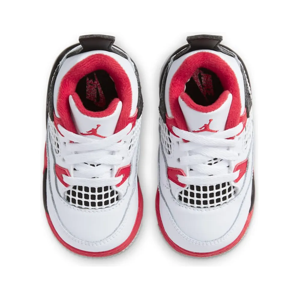 Jordan 4 Retro Fire Red 2020 (TD) White/Black-Tech Grey-Fire Red (BQ7670-160)