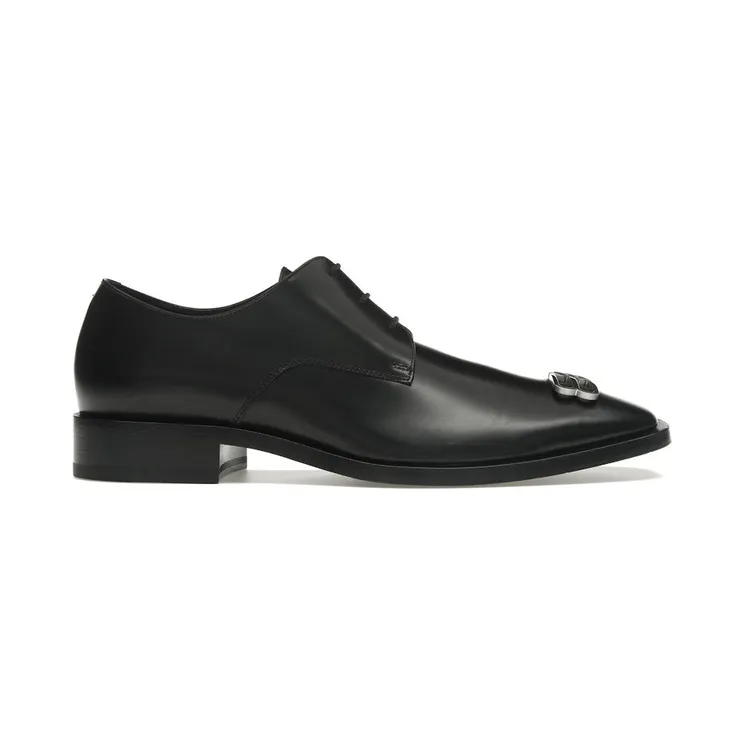 Balenciaga Rim Derby Shoes Black Leather (712642WA8E11081)