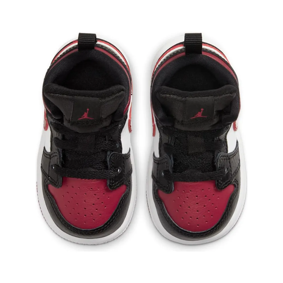 Jordan 1 Mid Bred Toe (TD) Black/Noble Red-White (640735-066)