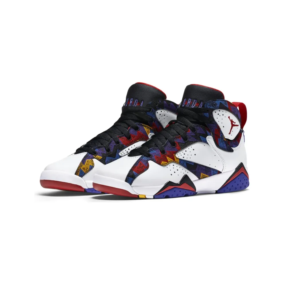 Jordan 7 Retro Nothing But Net (GS) White/University Red-Black-Bright Concord (304774-142)