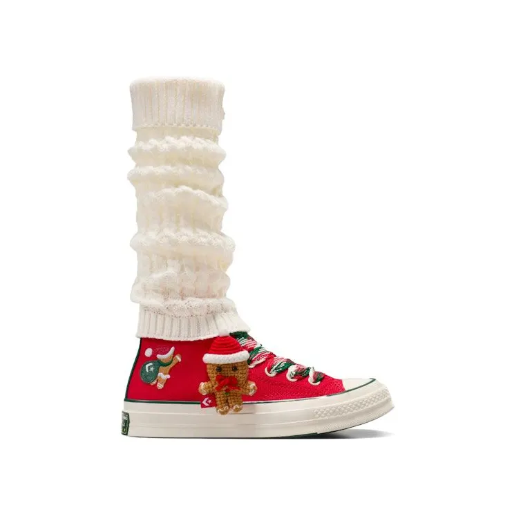 Converse Chuck 70 Hi X-Mas Gingerbread & Knit Sock Red (A12454C)