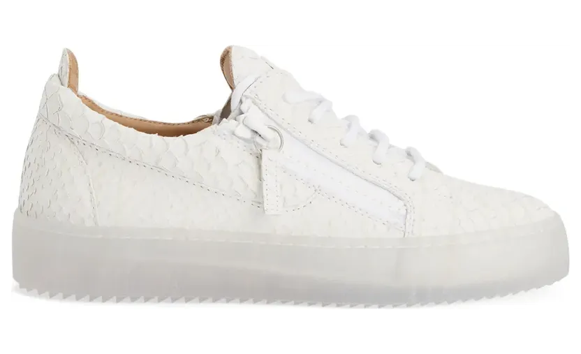 Giuseppe Zanotti Frankie sneakers met slangenhuid-effect – Wit (RM20051001)