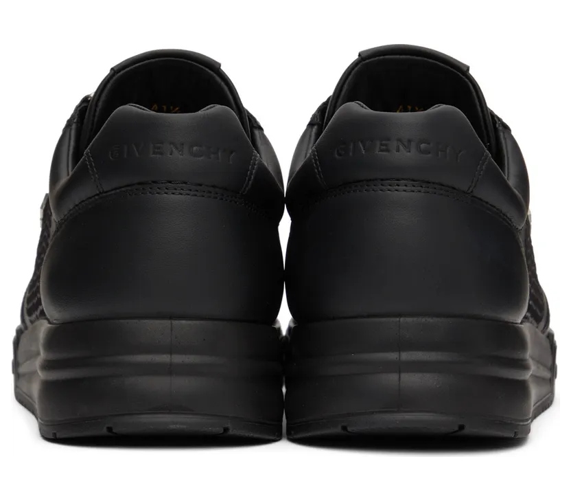 Givenchy Black Leather 4G Sneakers (BH0070H1AU001) (2)