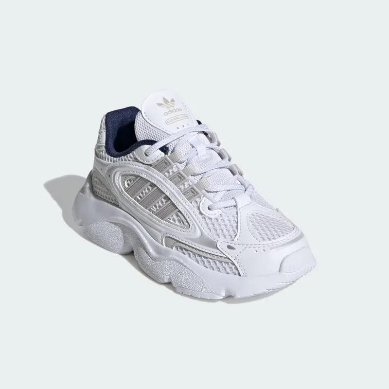 adidas OZMILLEN Elastic Lace Shoes Kids Cloud White / Grey One / Bright Blue (IE5558)