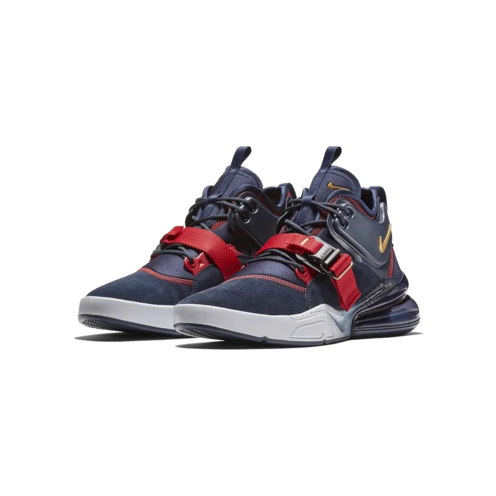 Nike Air Force 270 Olympic Obsidian/Metallic Gold-Gym Red-White (AH6772-400)