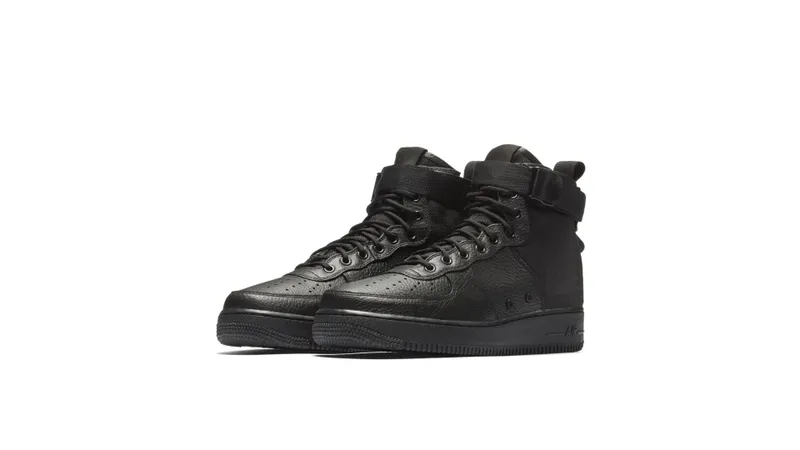 Nike SF Air Force 1 Mid Triple Black Black/Black-Black (917753-005)