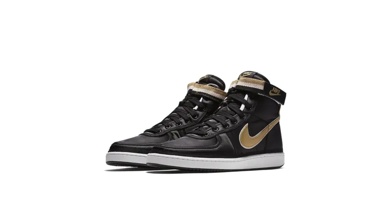 Nike Vandal High Supreme Black Metallic Gold Black/Metallic Gold-White (AH8652-002)