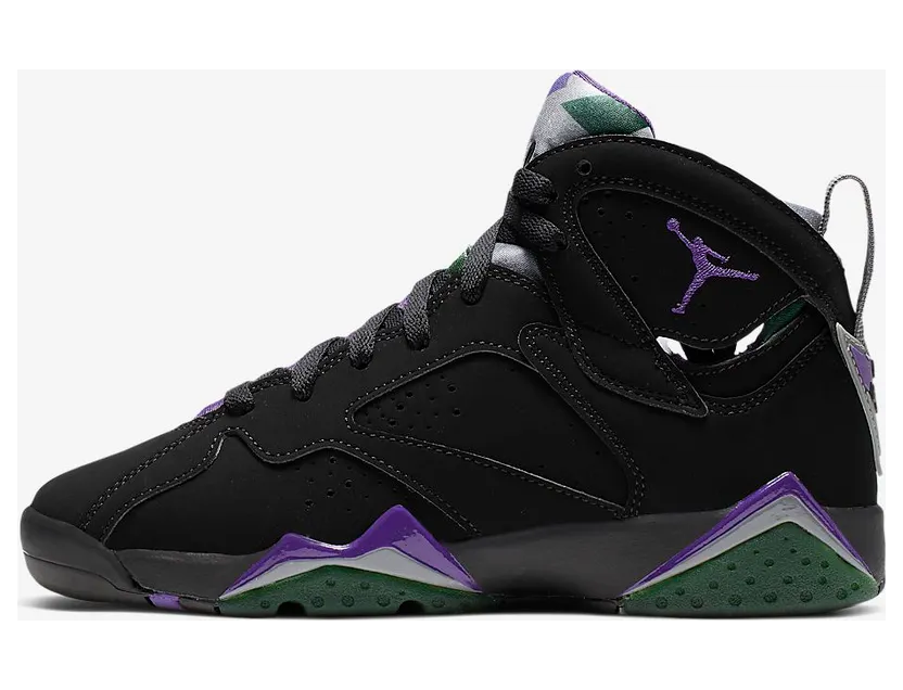 Air Jordan 7 Retro GS Ray Allen “Black / Fir / Dark Steel Grey / Field Purple” (304774-053)