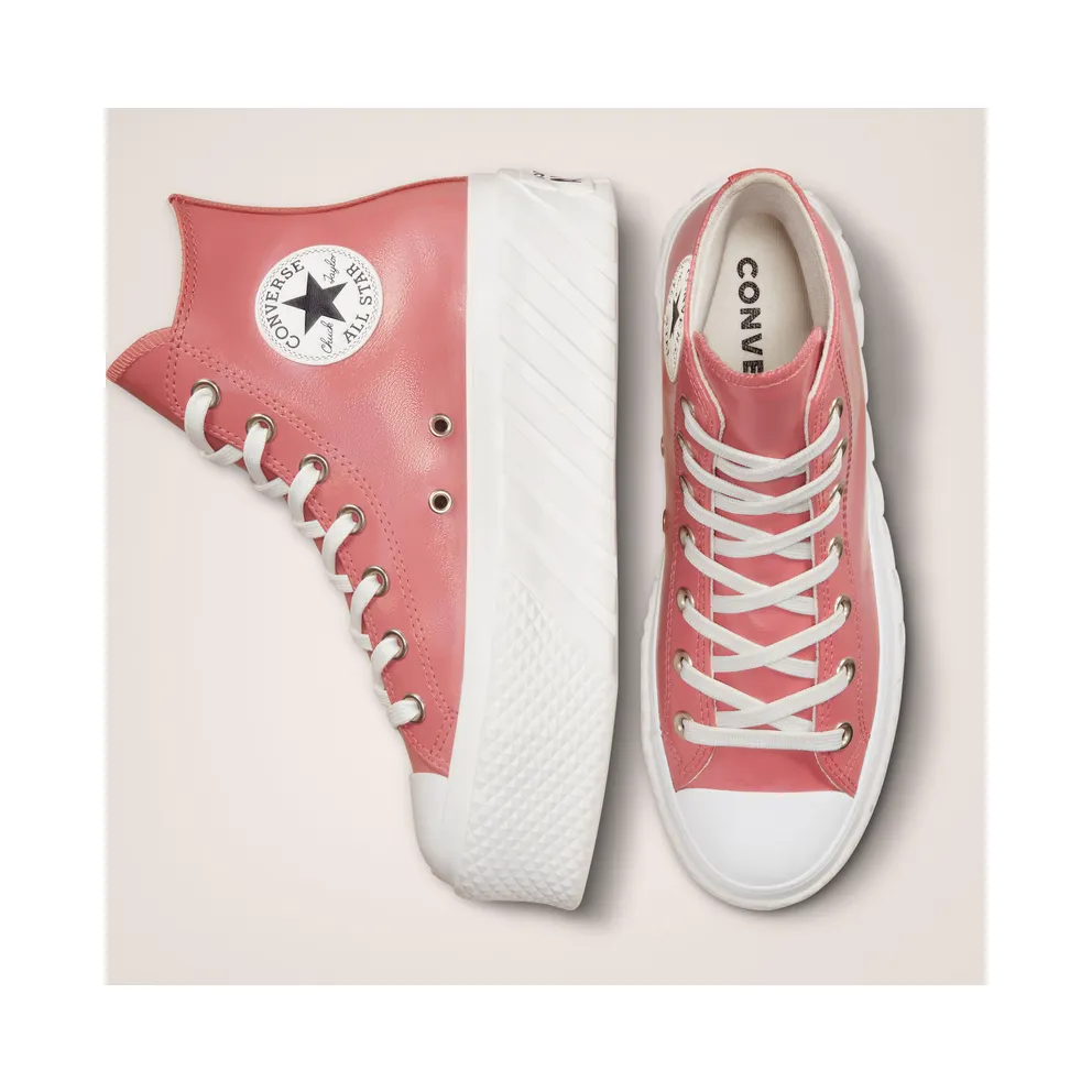 Converse Chuck Taylor All Star Lift 2X Platform Iridescent Leather Madder Pink/vintage White